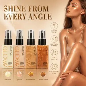 1 bottle of Glitter Body Shimmer Spray. It can be used on the face, hair and all over the body. This luminous highlighting and setting spray delivers long-lasting radiance and suits all skin tones.