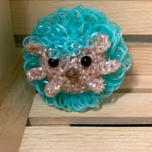 Blue Pearl Hedgehog - Unique Design with Teal and Beige Color Scheme as Shown