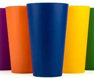 KX-WARE 32-ounce Plastic Tumblers Large Drinking Glasses, set of 6 Multicolor