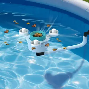 Above Ground Pool Skimmer,No Installation Required, no Adjustable Bracket Required,Comes with 10 Filter Socks, Perfect for Women，Tri-Float Spin Pool Skimmer,Best NEW (Turquoise)