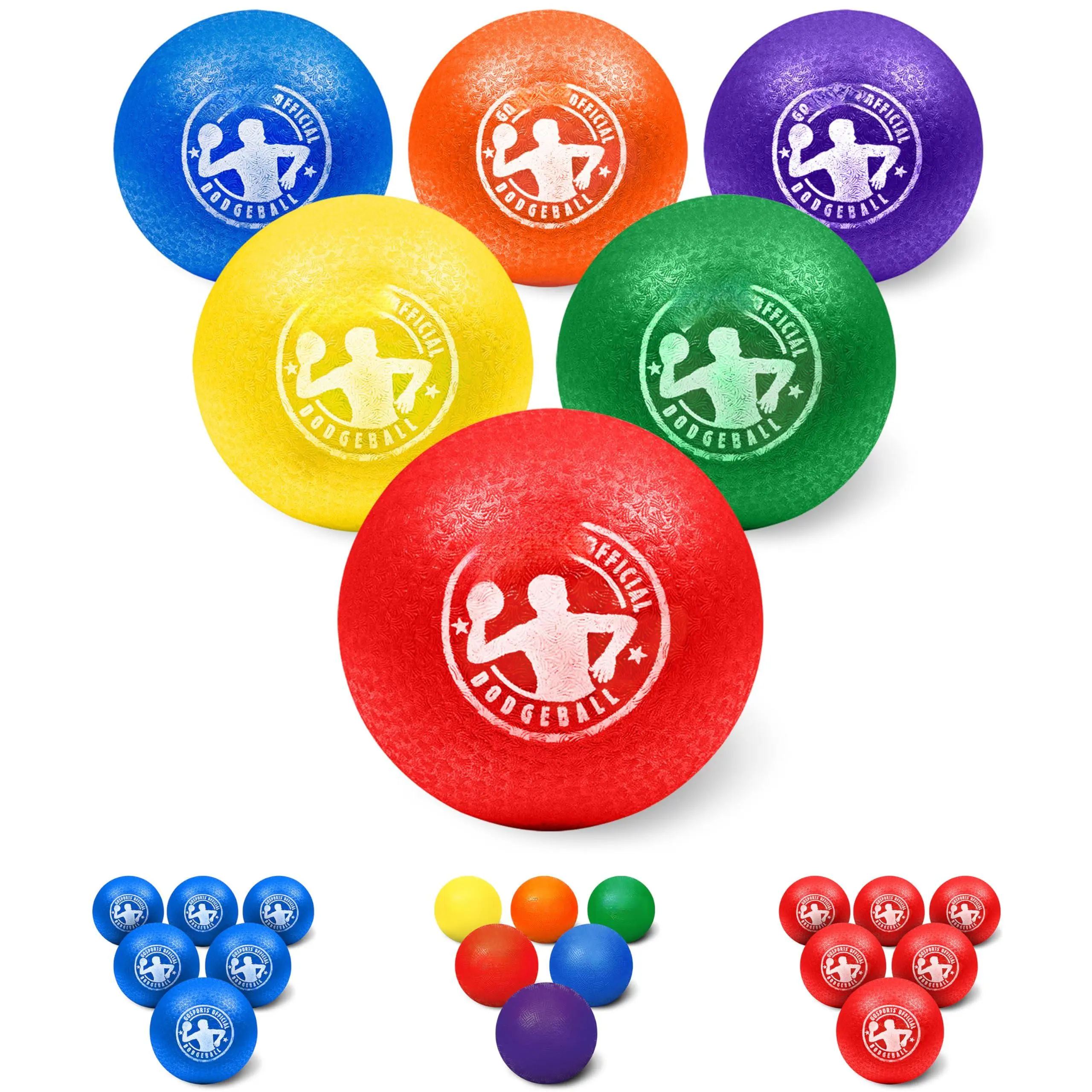 Inflatable Dodgeballs - Choose 5 Inch Or 7 No Sting Balls Set Of 6 Includes Ball Pump & Mesh Bag