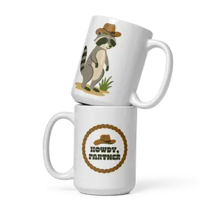 Howdy Partner Raccoon Mug