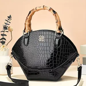 Aesthetic Vintage Bamboo Handbag, Trendy Y2K Crossbody Purse for Women - Cute Creative Everyday Carry