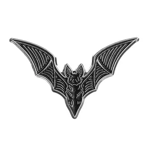 Animal Dark Bat Shaped Punk Style Badge Personalized Cool Boy Halloween Bag Decoration Button Badge Suitable for Outing Parties Daily