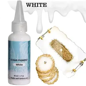 1set  new ocean white and deep sea blue light sea blue epoxy resin pigment - used for creating 3D art creations, resin coasters - very suitable for art resin projects and DIY wave ocean crafts, jewelry casting tools 50ml 1.76oz per bottle