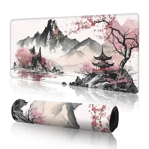 Colored Landscape Pattern Mouse Pad, 1 Count Waterproof & Anti-slip Base Design Laptop Mouse Mat, Computer Keyboard Mouse Desk Mat, Suitable for Office & Home Use