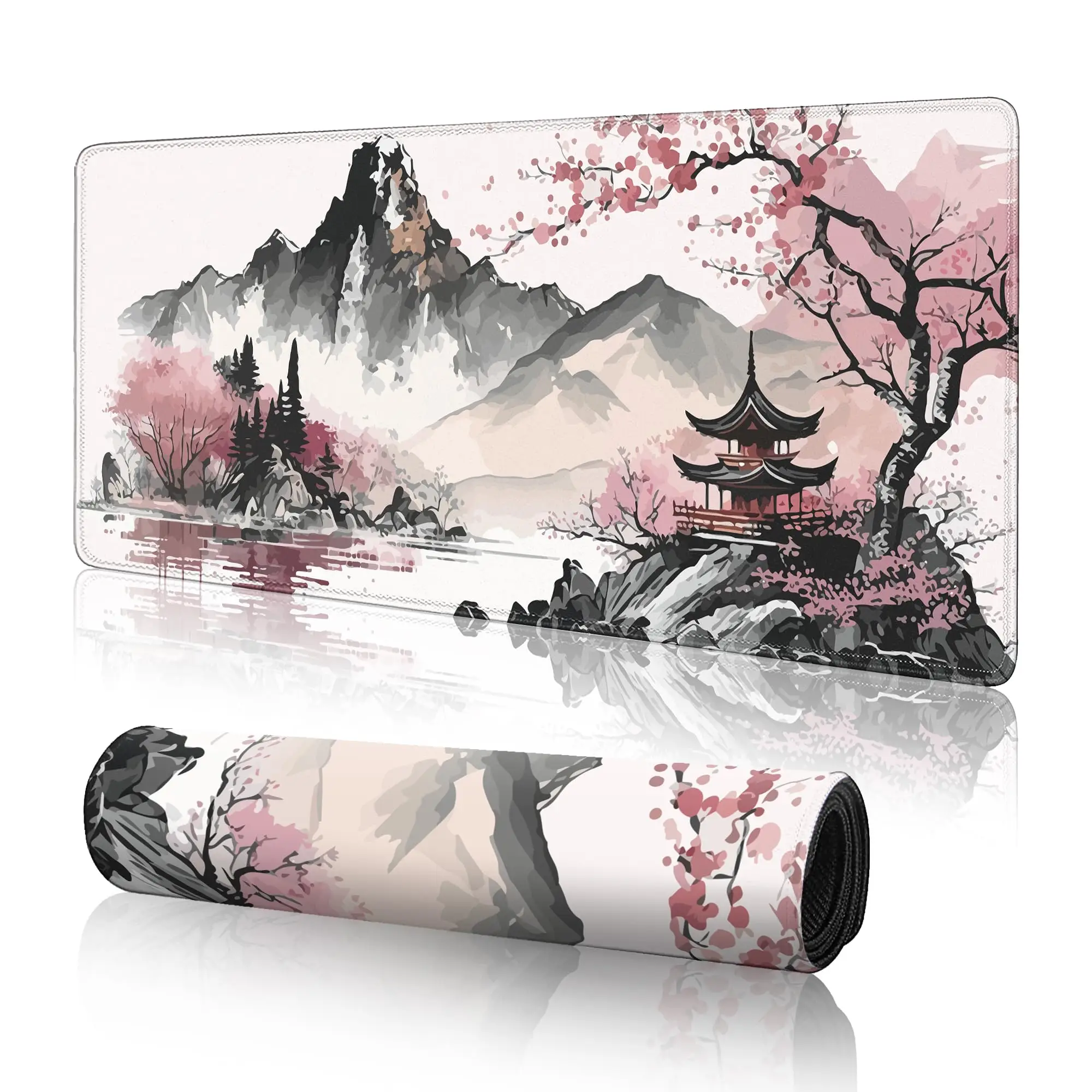Colored Landscape Pattern Mouse Pad, 1 Count Waterproof & Anti-slip Base Design Laptop Mouse Mat, Computer Keyboard Mouse Desk Mat, Suitable for Offic