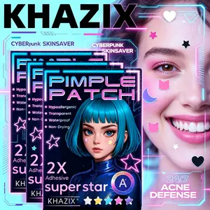 KHAZIX 1400pcs Superstar Pimple Mild Concealer Protective Patches, Shine Bright, Blemish Free, Gel Form, Single Item, 12 Months Shelf Life, Made in China