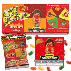 BeanBoozled Fiery Five Challenge Game with Refill Bag | Jelly Belly Hot SpicyJelly Beans | Habanero, Carolina Reaper, Cayenne, Sriracha, Jalapeño | Fun Party Game & Gag Gift for Kids, Teens & Adults