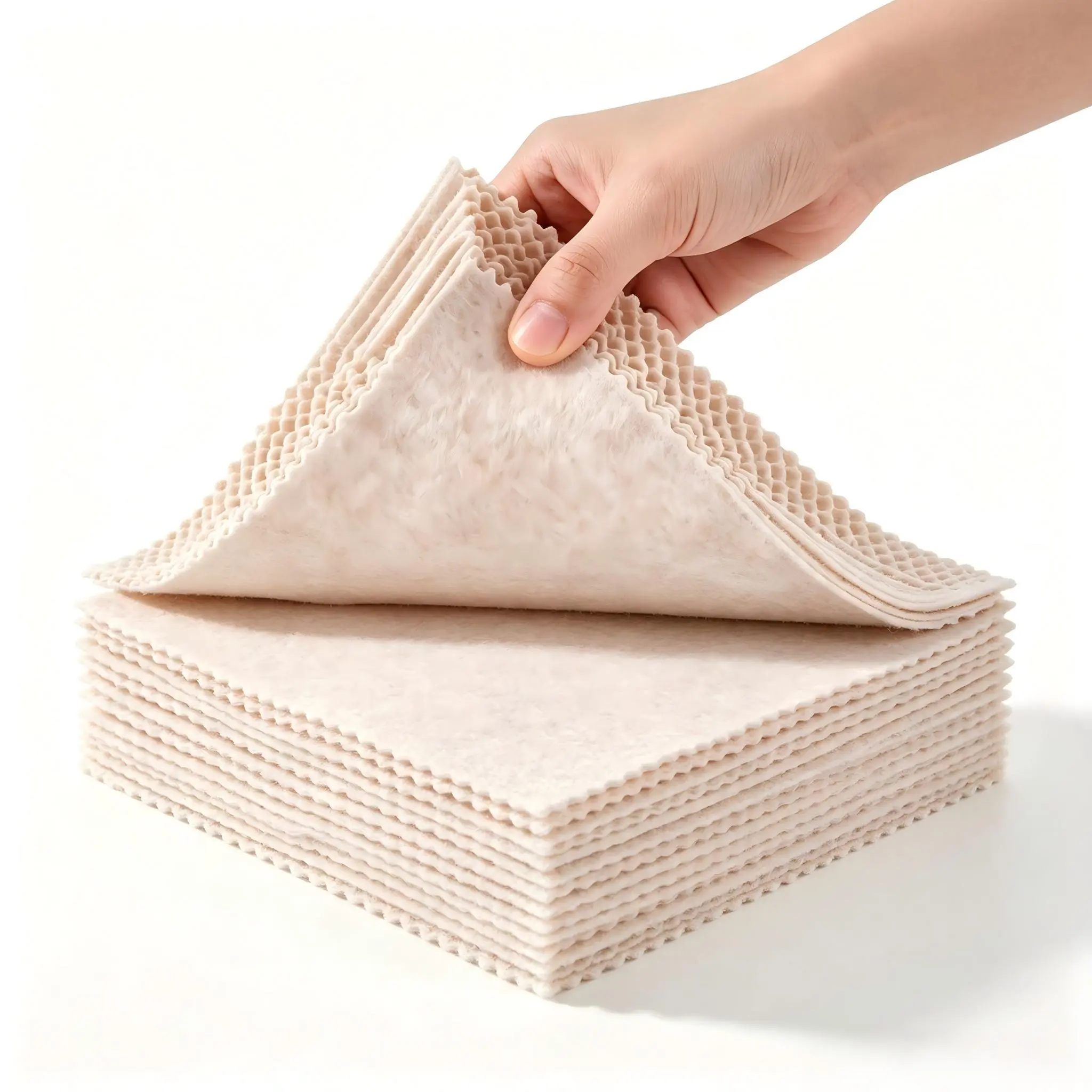 10 Pack Thickened Loofah Fiber Dish Cloths, Super Absorbent Reusable Cleaning Towels for Kitchen, Windows & Glass, Streak-Free