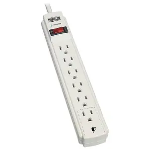 Tripp Lite TLP615 Surge Protector - 6 Noise-Reducing Outlets, 15-Ft Cord, Secure Plug