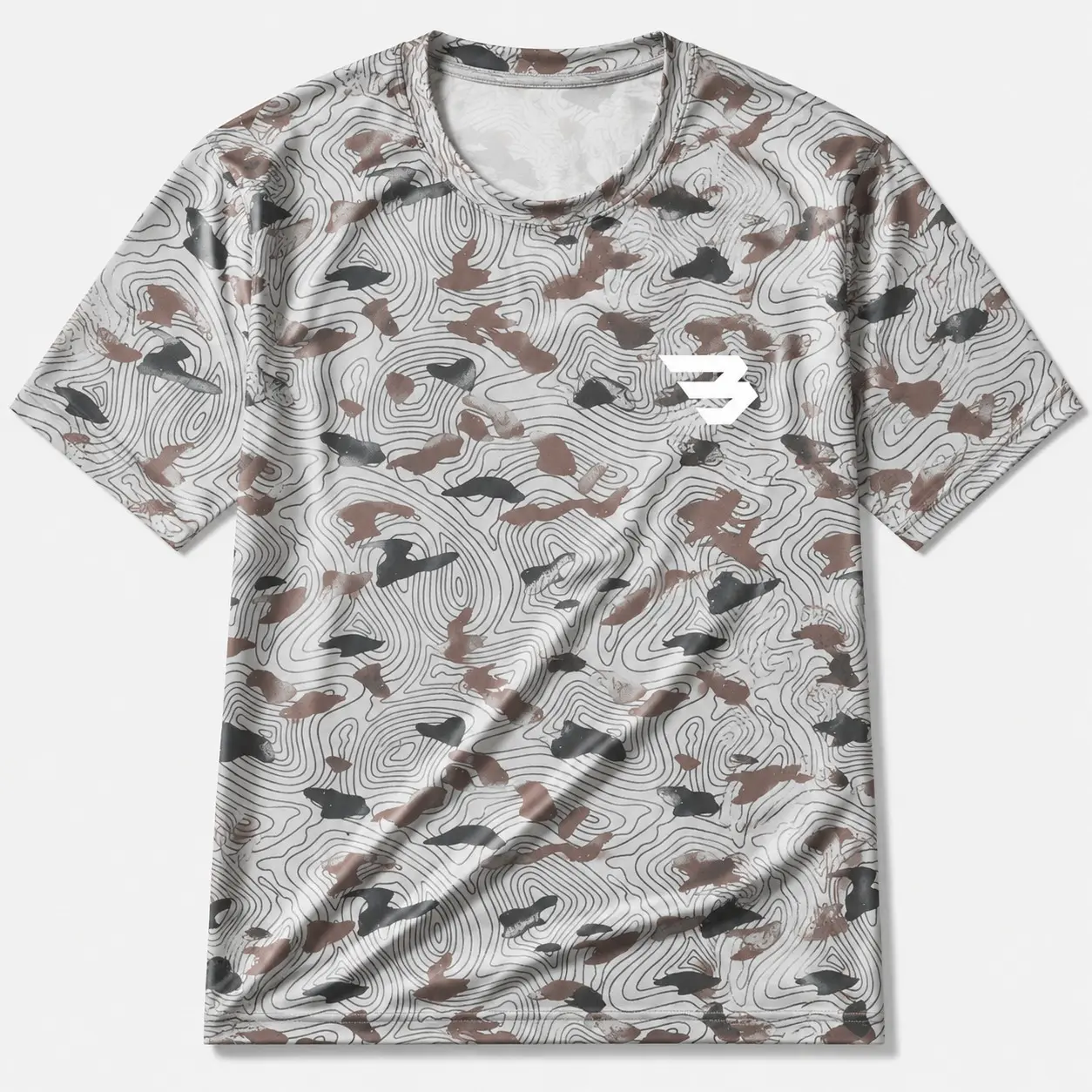 BURLEBO Men’s Camo Performance T-Shirt – Lightweight Outdoor Hunting Shirt, Tactical Graphic Tee, Fishing & Hiking Apparel