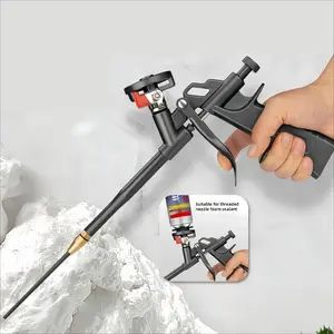 Foam spray gun: A professional foam jointing gun, equipped with a long handle and a trigger pump. It is easy to clean and use, and is suitable for home decoration, DIY projects, as well as air conditioning windows and doors.