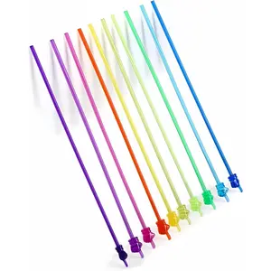 10 count  Finger Reading Stick Point Reading Pen  Student Teacher Teaching Reading Picture Book Finger Shape Mini Pointer Stick (A-Transparent)