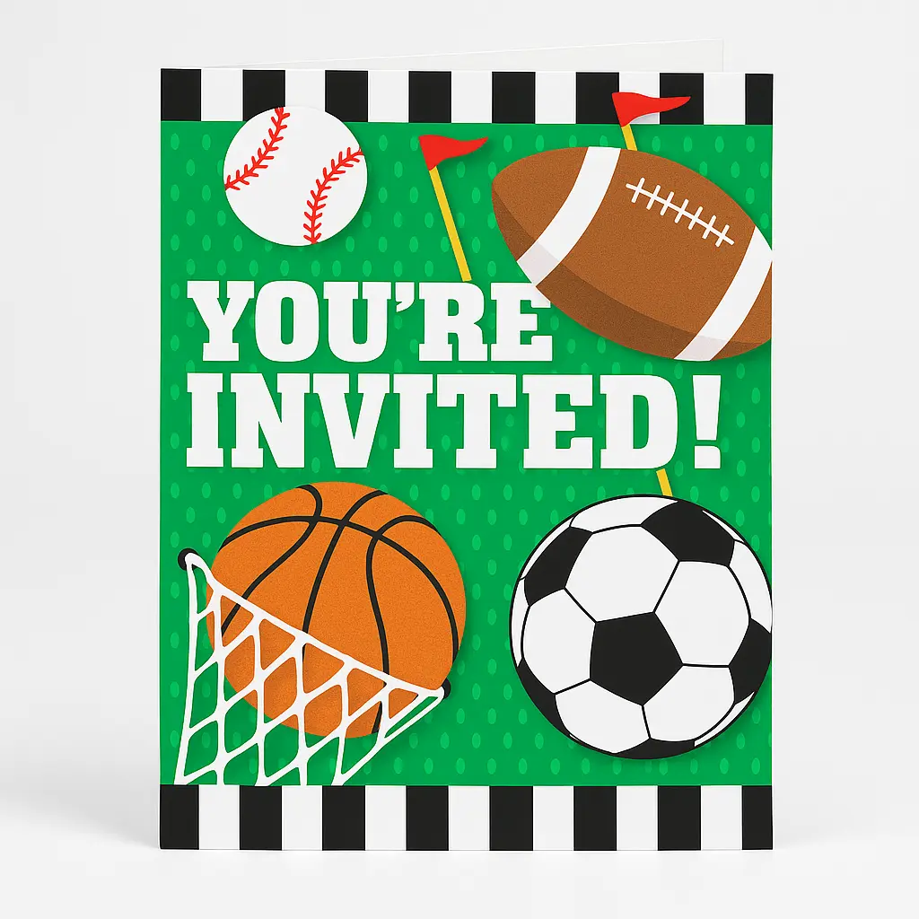 All Star Sports Birthday Party Invitations All Star Sports Birthday Party Invitations