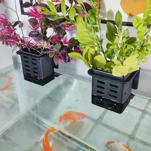 Aquarium Planting Cups Set, Water Plants Cultivation, Aquatic Plants, Decorative Aquarium Accessories, Wall Mount/glue Stick Installation Modes