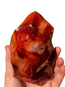 Carnelian Flame Tower (1"- 6.5") Carnelian Spiral Tower - Polished Carnelian Point w/ Cut Base - Carnelian Freeform - Minor Imperfections