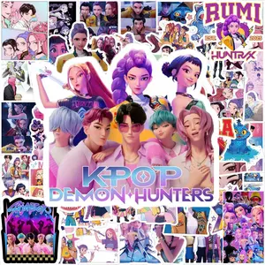 Anime Kpop Hunter Girl Group Style Graffiti Stickers, Hand Account Decoration DIY Note Paper Stationery Phone Cup Decals