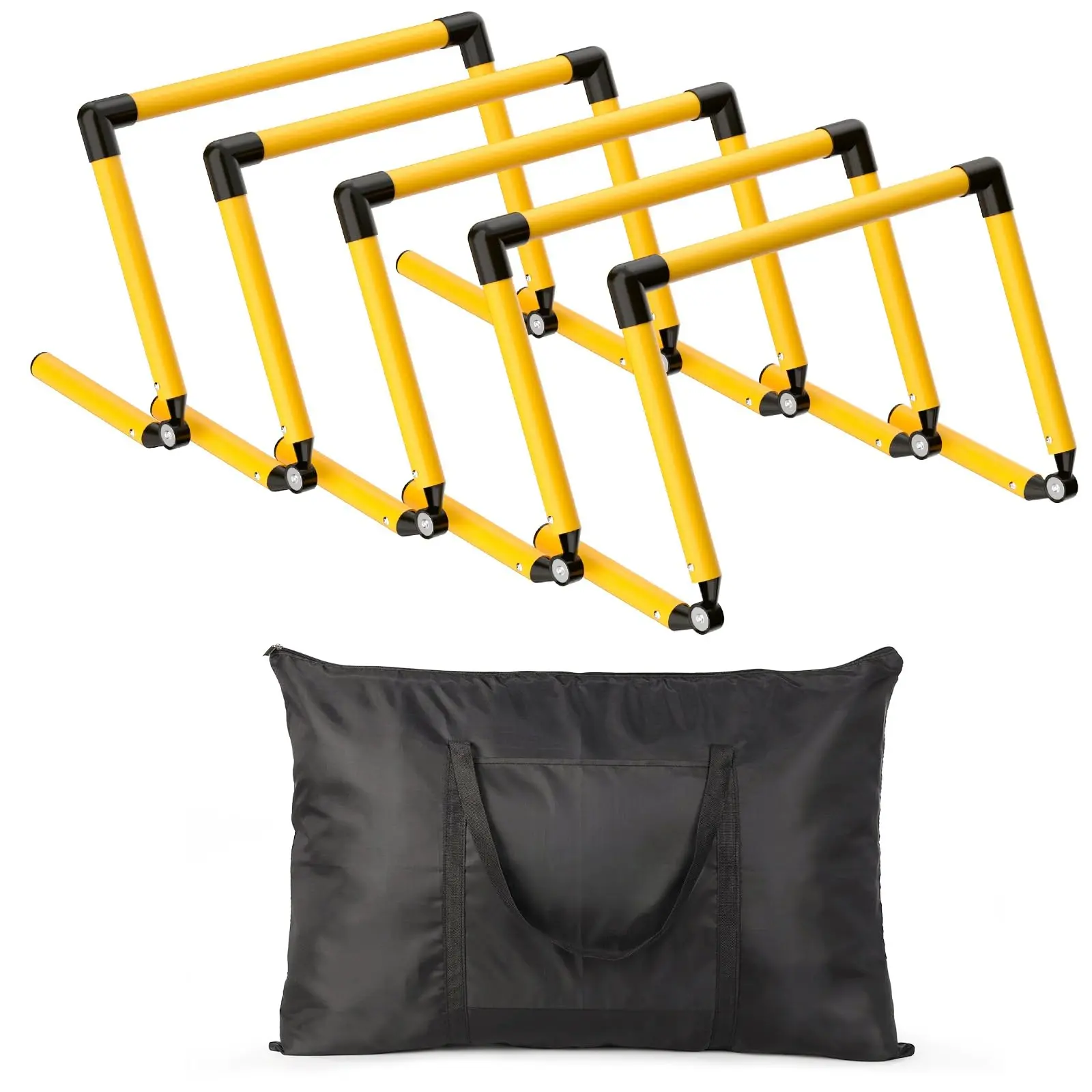 Agility Hurdles Speed Agility Training Hurdles Adjustable Foldable 3 Height Hurdles Training Equipment Set with Carry Bag for Kids,Athletes,Soccer,Basketball