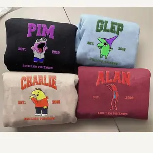 [Made in US] Smiling Friends Embroidered Sweatshirt, Gift For Friends, Embroidered  2026 Shirt, Hoodie