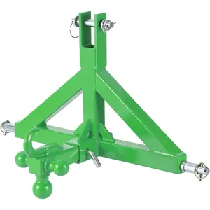 Garvee Heavy Duty 3-Point Quick Hitch for Category 1 Tractors with 2-Inch Trailer Receiver, Ball Hitch, Towing Hook, Rust-Resistant Steel Drawbar, and Quick Install Kit for Efficient Tractor Towing