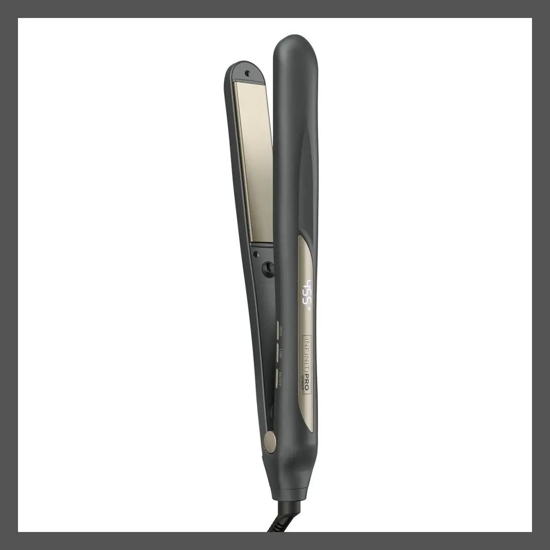 INFINITI PRO CONAIR 1" Tourmaline Ceramic Flat Iron, Digital Hair Straightener for Smooth, Frizz-Free, Salon Results with Adjustable Temperature up to 455°F for All Hair Types, Flawless