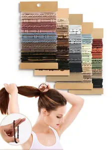 20/40-piece Bohemian style hair tie set, elastic rubber bands suitable for all seasons, a fashionable accessory, elastic hair ties for women and girls, perfect for everyday use.