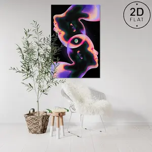 Modern Surreal Wall Art Decor, AbstractPattern Print, Glossy Avatar Design Pattern,Ideal for Living Room & Bedroom HomeDecoration, Unique Gift Idea