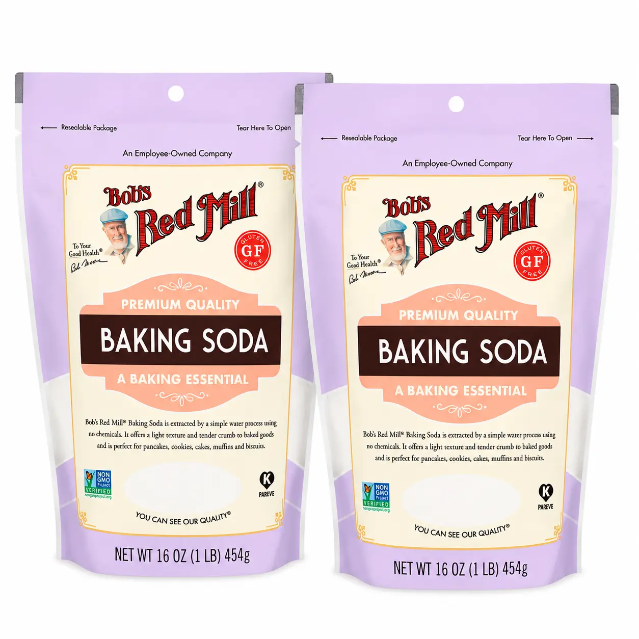 Bob's Red Mill Natural Baking Soda, 2-Pack, 1 lb (454 g) for Baking Needs, Bake