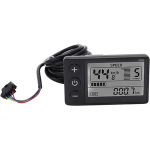 Electric Bike S866 ABS LCD Display Panel with SM Plug for 0.9in Handlebars