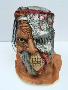 Cyborg Mask Terminator Metal Head Halloween Realistic Costume Latex