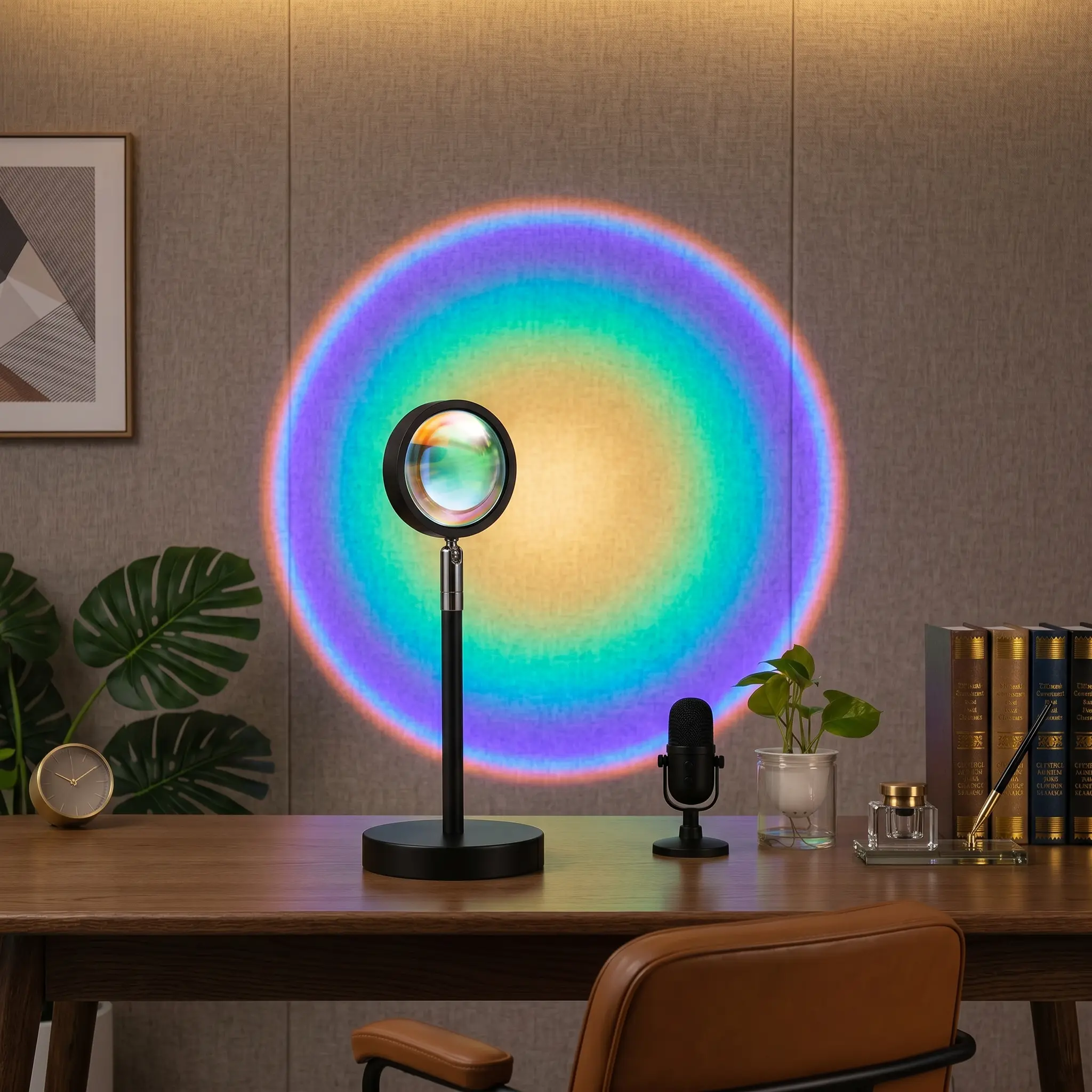 Viral Sunset Mood Light, 180° Adjustable RGB Ambient Night Light with Remote,4 Modes Color Changing USB Light, Commercial Decor for Bar, Store, Studio, Live Streaming, Photography Backdrop, Bulk Friendly for Small Business Owners timeless gift