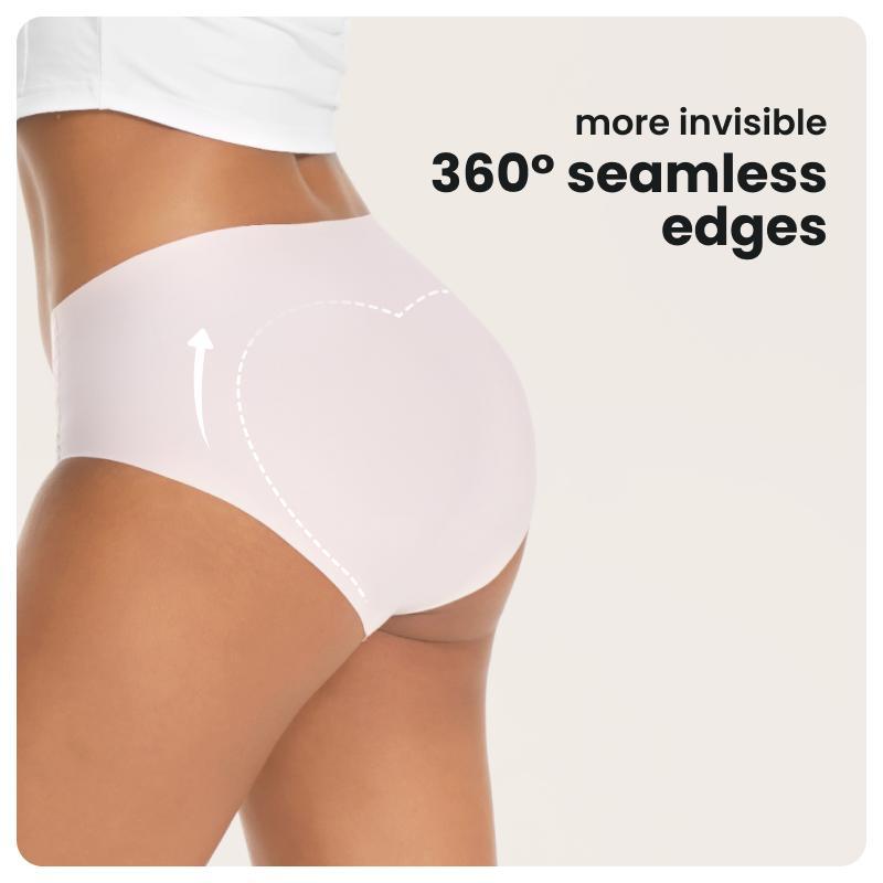 3PCS Bodytips Women's Zero Feel Seamless No Show Panties Invisible Underwear No VPL Smooth Fit Design Basic Style Lingerie Soft Briefs Popular Underwear Versatile Panties For Daily Wear Home Lounge Casual Outfit Tight Pants Legging Skirt Dress All Day Use