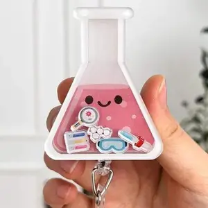Lab Shaker Badge Reel Laboratory Badge Holder Retractable ID Clip Lab Tech Gift Healthcare Worker Accessory