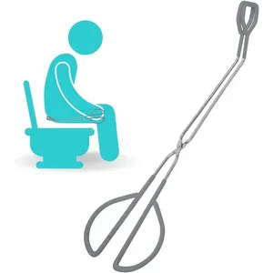 Toilet  for Wiping Bottom - Tongs for Toileting, Wiper Reacher Tool, Self Wipe Assist - Handicap Accessories for Daily Living, Limited Mobility - Long Handle