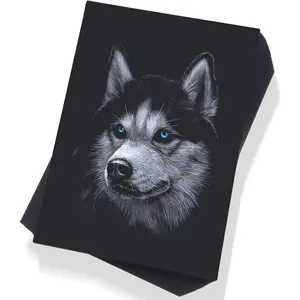 100 Sheets Black Sketch Drawing Paper Heavyweight 150 GSM /100 Lbs Artist Drawing Sketchbook for Colored Pencil Oil Pastel Charcoal Gel Pen Chalk 11 x 15 Inches