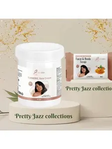 Byen Blan Turmeric Dark Spot Remover Face Cream, and Soap Set 2pc for Brightening Hyperpigmentation. Skin Care Sets Skin Care Kit