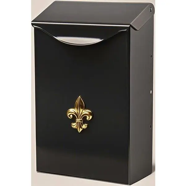 Black Wall Mount Mailbox, Galvanized Steel Small Capacity, Rust-Resistant Outdoor Mailbox, Durable Lockable Mailbox, Weatherproof Letterbox for Home