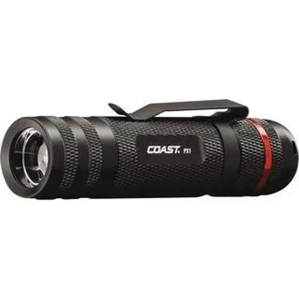 Coast 20865 Industrial-Tactical Flashlight for Adults - 315 Lumens White LED, Black Aluminium Body, 3 AAA Batteries Included, Industrial Look LED Lights for Home Improvement, Outdoor Use