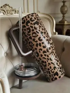 HydroJug Rodeo 40oz Leopard Print Limited Edition Insulated Water Bottle Triple Insulation Leak Proof Stainless Steel Traveler for Daily Hydration Drinkware Bottled  Mug
