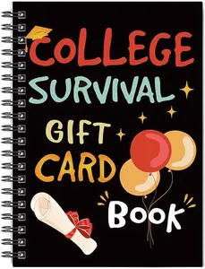 2026 New College Gift Card Book, 7 x 5.3 Inch Graduation Gift Wrap Card Book 2026, High School Graduation Gift Card Books Leaving Home High University School Care Package Cash Holder (Balloon)