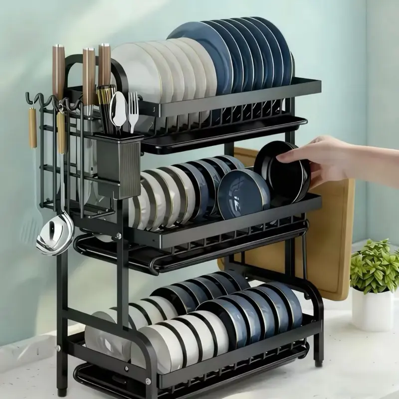 Kitchen Organiser, Multi-Functional Home Storage Racks for Countertop Organization