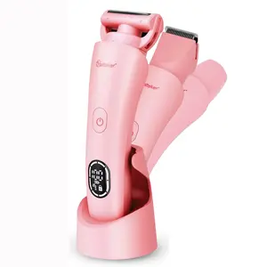 3 in 1 Women's Electric Shaver, Bikini Trimmer, Electric Hair Shaver and Razor, Rechargeable Body and Facial Hair Trimmer, Gentle Hair Removal Tool, Gift for Girl