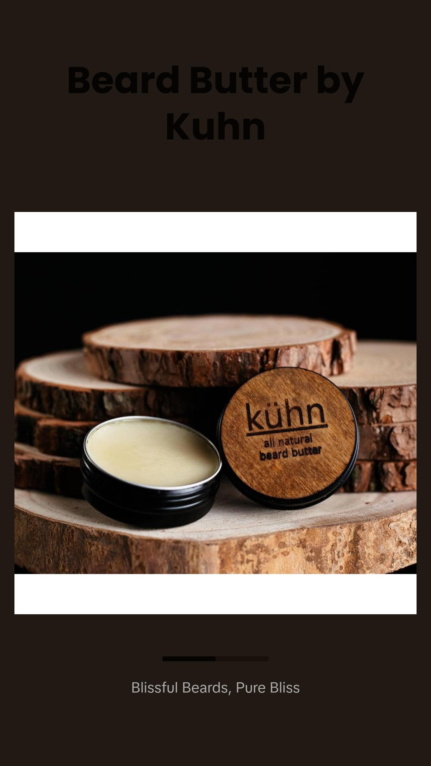 All Natural Beard Butter By Kuhn Products - 2 oz All Natural