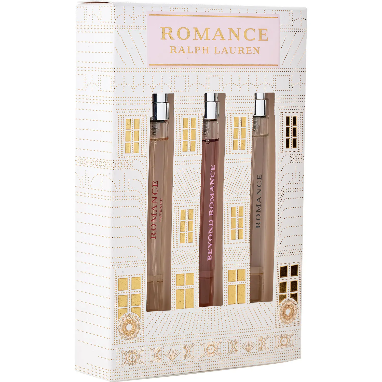 Ralph Lauren Variety Set-3 Piece Womens Variety With Romance Parfum & Romance Intense Edp & Beyond Romance Edp And All Are Spray 0.33 Oz Minis For Women