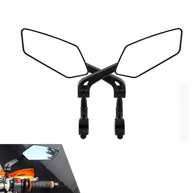 360° Adjustable Bike Mirror Handlebar Mount Motorcycle Mirrors for Handlebars Universal Fit for Dirt Bike Scooter Moped Bike Accessories