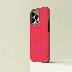 Zebra Pink Orange and Pink Tough iPhone Case |  for iPhone 16 15 14 13 Pro Max Case