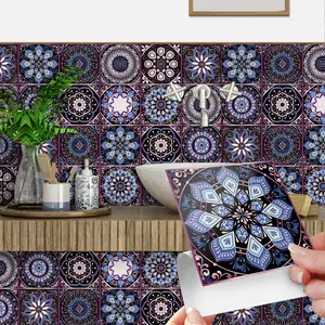 24 Pcs Removable Tile Stickers Renter Low-Cost Renovation Tool No Damage Residue-Free Stick Kitchen Bathroom Anytime Instant Refresh