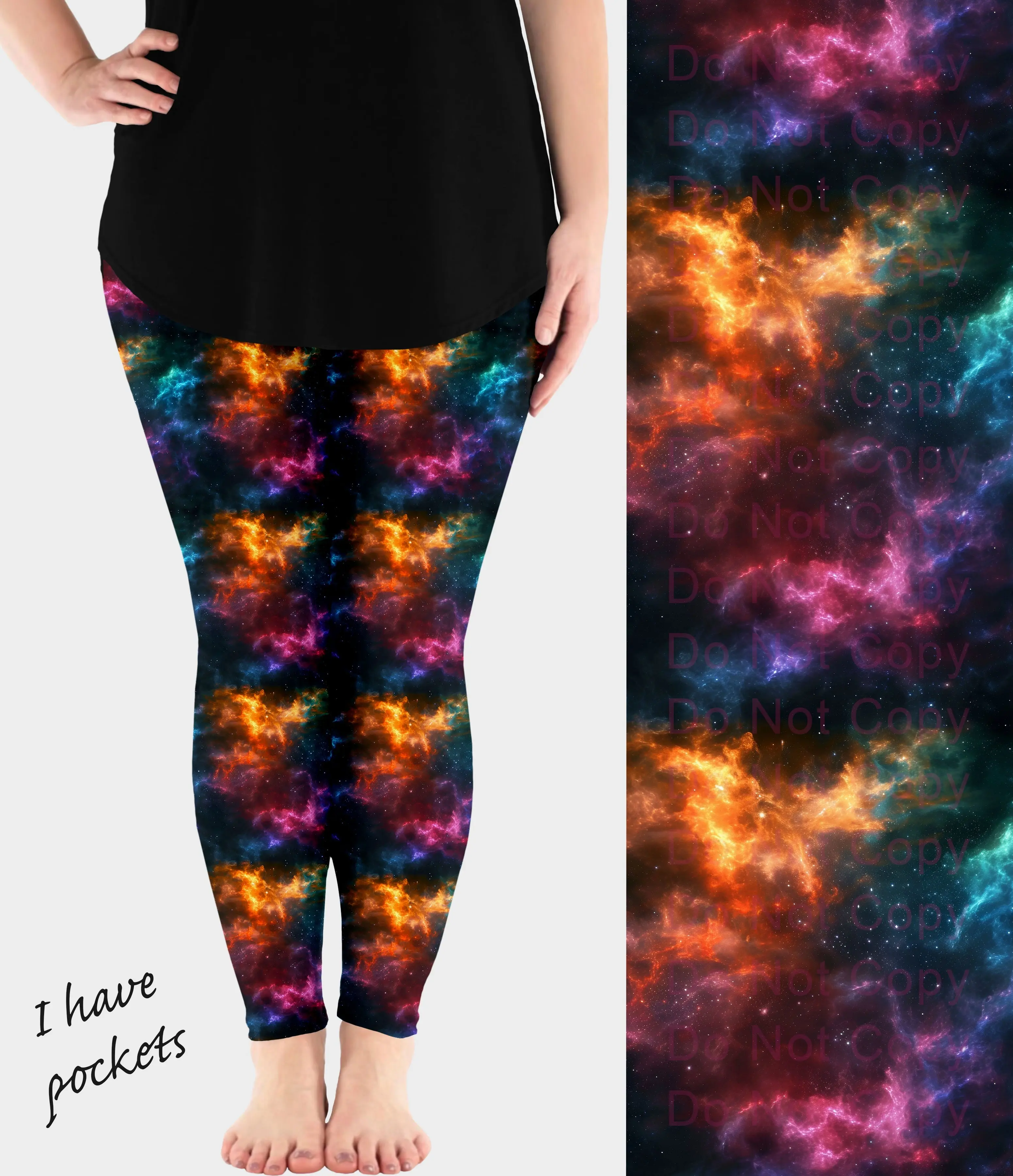 Colorful Galaxy Leggings w/ Pockets (ready to ship)
