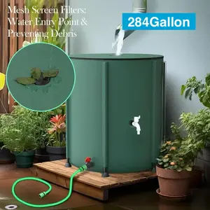 284 Gallon Folding Rain Barrel Water Collector
